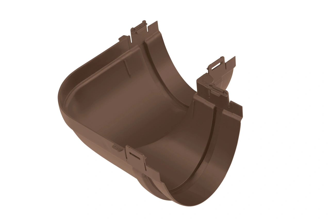 Угол желоба 90°, ПВХ, серия Стандарт, цвет Коричневый