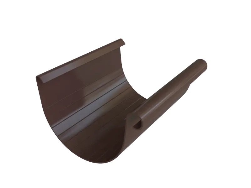 Желоб 125мм, ПВХ, серия Элит, 3м, цвет Коричнево-белый