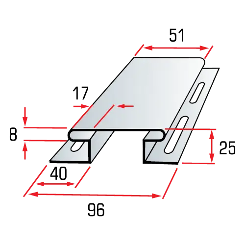 Планка "соединительная", 3м, цвет Персиковый