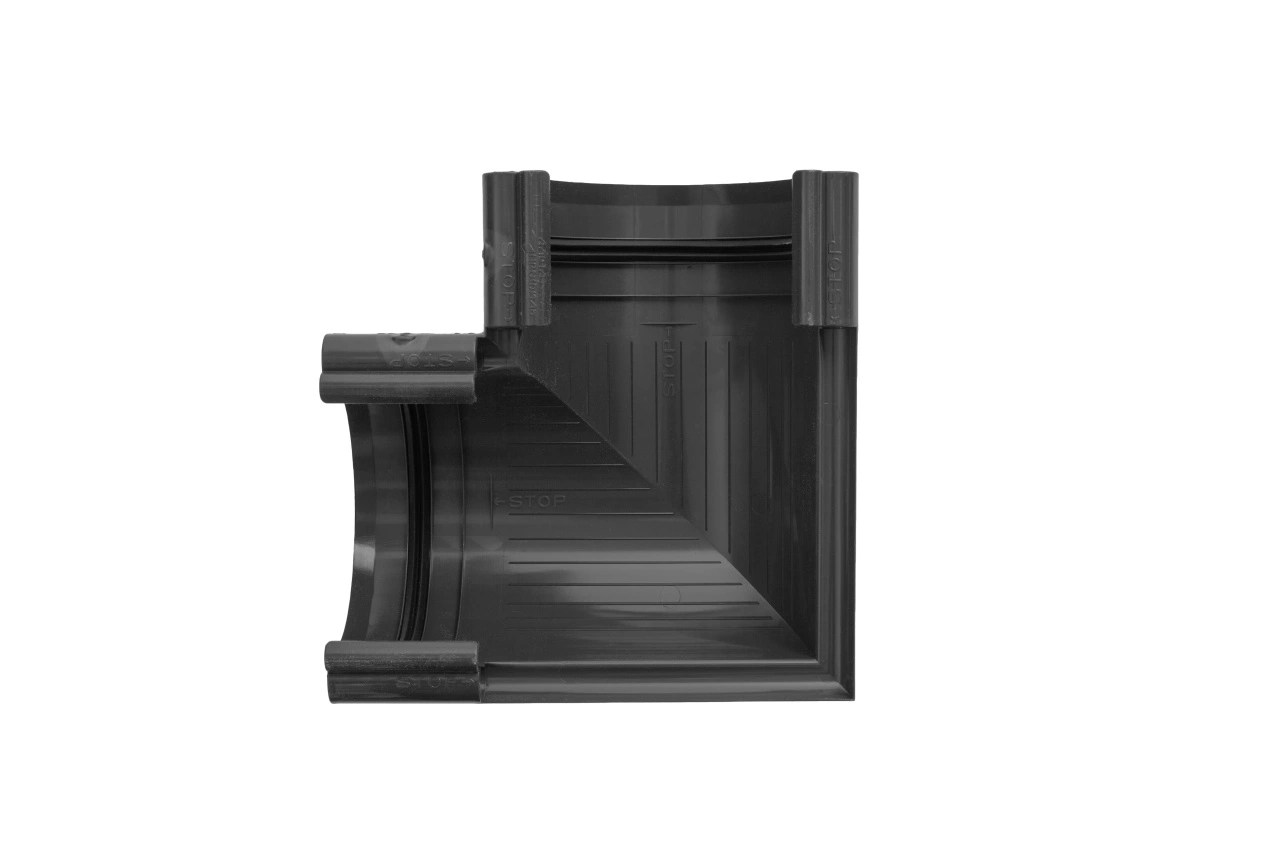 Угол желоба 90°, ПВХ, серия Элит, цвет Графит