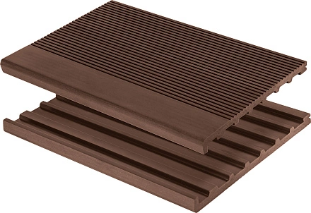 Универсальная полнотелая ступень Art Deco 345*22*3000 (темно-коричневый)