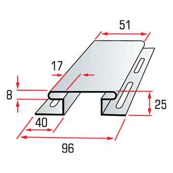 Планка "соединительная", 3м, цвет Персиковый