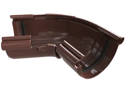 Угол желобаа 120-145°, ПВХ, серия Элит, цвет Коричневый